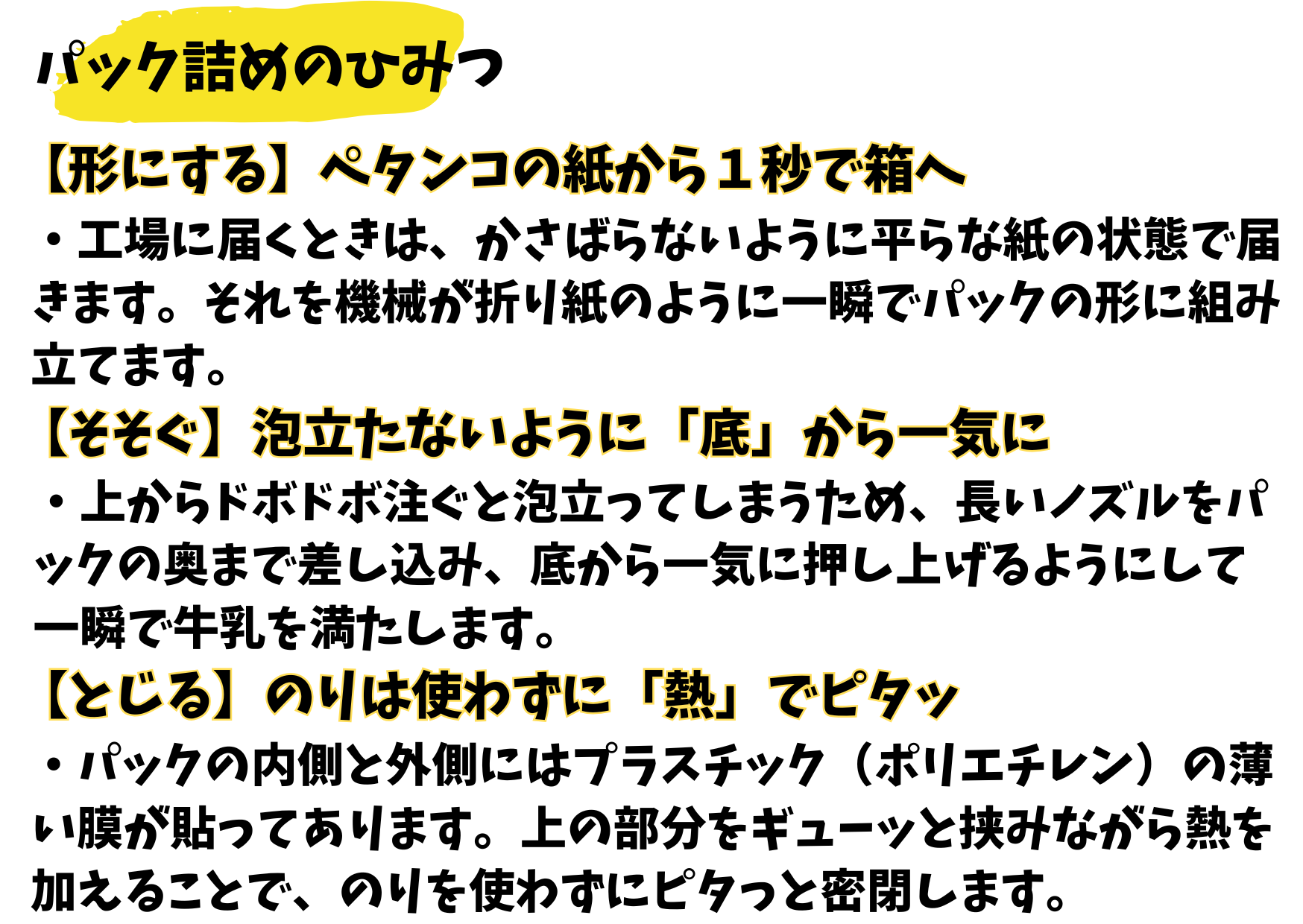 パック詰め