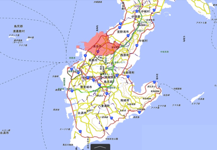 The middle-south part of the Okinawa Island