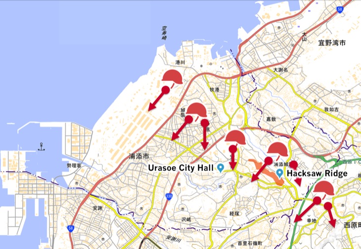 Battles happened in Urasoe