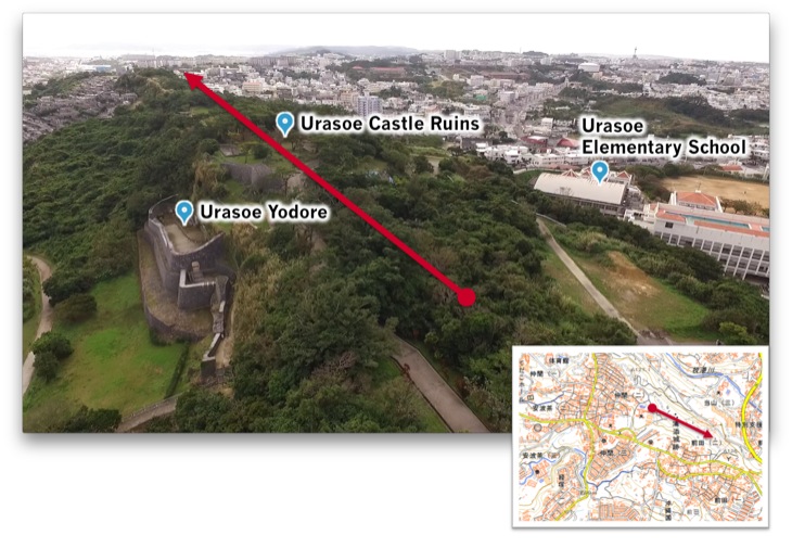 Drone picture of Maeda Escarpment