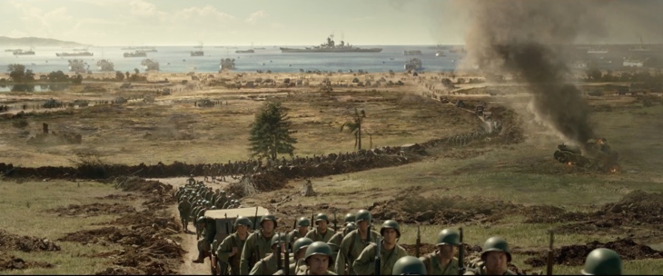 映画の上陸シーン