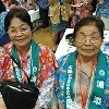 比嘉千代子さん（右）伊智ハルコさん（左）