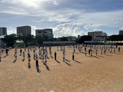 ３年生創作ダンスの練習