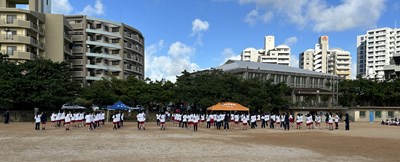 ２年生空手演武の練習