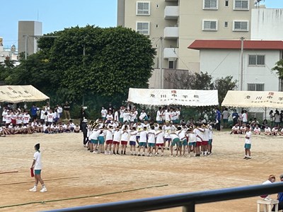 自然に沸き起こった円陣